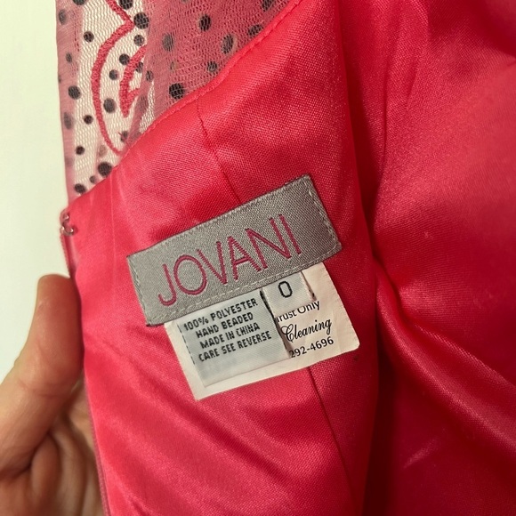 Pink Beaded Jovani Bandage Cocktail Dress Size 0 - Picture 10 of 10